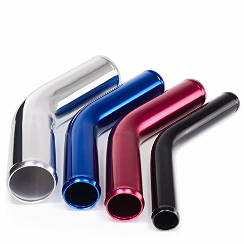 Schlauchland Alu-Bogen 45° AD 102mm ROT ***** auch in BLAU oder SCHWARZ *** Alubogen Alurohr Rohrbogen Aluminum Pipe Turbo Ladeluftkühler