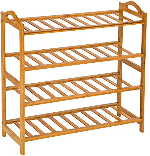 tectake Schuhregal aus Bambus Holz - Diverse Modelle - (67,5x26x68cm | Nr. 401652)