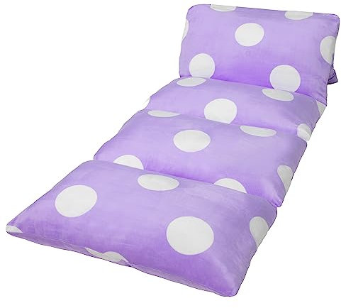 Butterfly Craze Bodenkissen Bett Lounger Abdeckung, gemütliche stilvolle für Kinder Erwachsene, Recliner Bodenkissen für ultimativen Komfort, Kleinkind Nap Matte, nur Abdeckung, lila Polka Dot, König