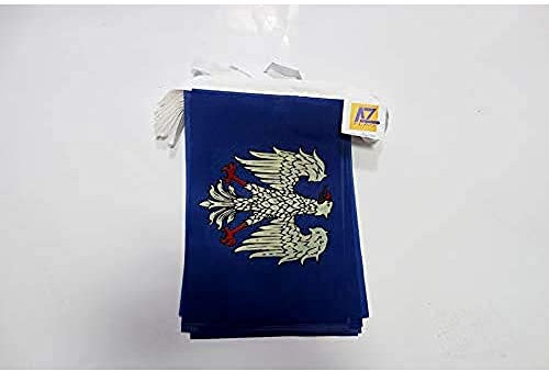 AZ FLAG Ghirlanda 6 Metri 20 Bandiere Friuli-Venezia Giulia 21x15cm, Bandiera Friulana - Regione Italia 15 x 21 cm - Festone Bandierine
