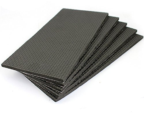 Hettich Großer Zuschnitt Eva selbstklebend (1 x 5 Stück) Filzgleiter Möbelgleiter 49522 Stuhlgleiter rutschfest Schutz Möbel Blatt Gummi selbstklebend 200 x 100 mm schwarz