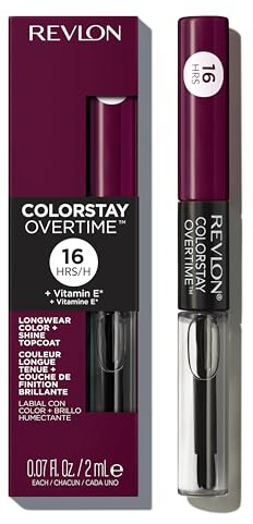 REVLON - ColorStay Overtime Lipcolor, Limitless Black Cherry - 0.07 fl. oz. (2.5 ml)