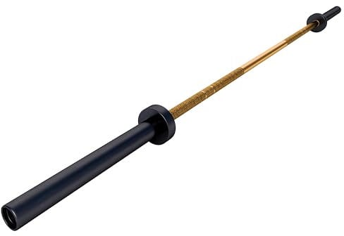 GORILLA SPORTS® Langhantelstange - 220 cm, Olympia 50mm Bohrung, 20 kg Eigengewicht, gerändelte Griffe, Stahl, Keramikbasis, Farbwahl - Langhantel-Stange, Langhantel, Hantelstange, Hantel