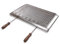 FONDERIA BONGIOVANNI | Graticola per Camino | Graticola per Barbecue | in Acciaio Aisi304 Inox 18/10 | Griglia Inox per Barbecue con Recupero Oli | 84x40 cm