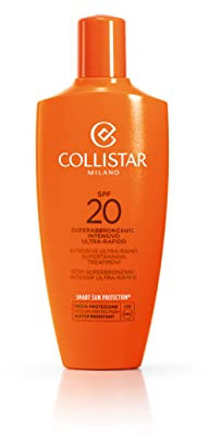 Collistar Sonnenpflege LSF 20, Ultra-Rasch Intensiv Bräunungsbeschleuniger für Gesicht & Körper, Ideal für wenig Sonne & Wochenende, Schützt & Fördert Schnelle, Intensive Bräune, 200 ml