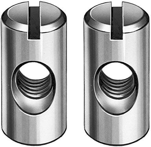 2 x HMH Quermutterbolzen Quermuttern TypQ, M8 Quermutter Rundmuttern Ø 12x18