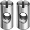 2 x HMH Quermutterbolzen Quermuttern TypQ, M8 Quermutter Rundmuttern Ø 12x18