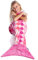 Die weiche meerjungfrau decke, Mikrofaser-Plaid für Kinder, plaid für sofa Meerjungfrau oder meerjungfrauen decke, Deckensack, Schlafsack, Reisedecke 135 cm lang, mit Flosse, PINK
