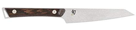 Shun Kanso - Coltello da bistecca in acciaio INOX realizzato a mano in Giappone con manico in legno Tagayasan, con manico in legno