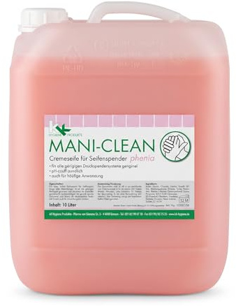 Flüssigseife 10L Kanister – pH-neutral & rückfettend – Profi Handseife für Gastronomie, Praxen & Gewerbe – kompatibel mit Spendern – KK Mani-Clean Phenia