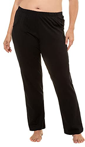 Ulla Popken Damen Hosen, Schwarz, 45W / 32L EU