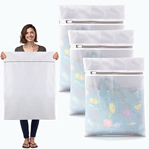 Wäschesäcke für Waschmaschine 3 Stück 60x90CM Wäschenetz/BH netz für Waschmaschine/Wäschesack reise,Geeignet für Hemden, BHs, Socken, Schuhe, Pullover, Babykleidung (XL)
