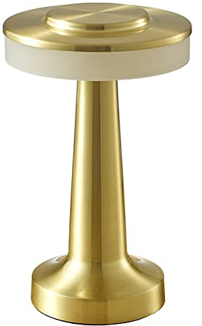 BYYLECL Lampe de table LED portable, sans fil, 3 couleurs à intensité variable, lampe de table rechargeable pour décoration de bureau ou de maison Doré