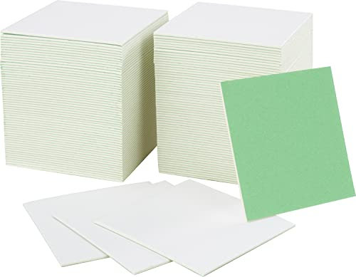 VBS 120er-Pack Legekarten Blanko weiß starke Pappe 6x6cm Spielkarten Memory Kartengestaltung