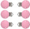ARTLATU 6 STK Silikon Schnuller Clip, Baby Schnullerclips, Silikon Schnullerketten Clips，Silikon Nuckelclip Halter für Spielzeug Zubehör zu machen