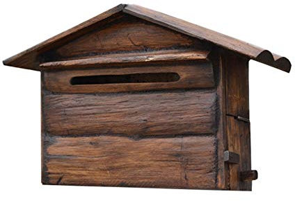 CCBUY Briefkasten Wandbriefkasten Wandbriefkasten Massivholz Haus Briefkasten Villa Outdoor Holz Retro Briefkasten Bemerkung Reklamationskasten