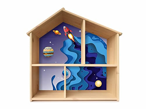 STIKKIPIX | Firmament Aufkleber - PHF10 | kompatibel für das Puppenhaus FLISAT von IKEA als Toniebox-Regal| Möbel Nicht Inklusive