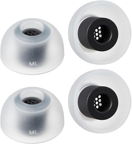 AZLA SednaEarfit MAX for Galaxy Buds 2 Pro Phantom Black / 2 Pairs (ML), Earbud Tips for Wireless Headphones, Noise Canceling Replacement Tips, Samsung-Certified Eartips