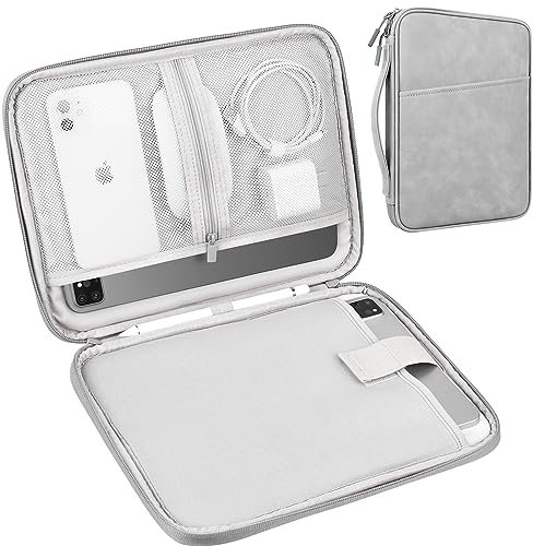 Lacdo Tablet Tasche Schutzhülle für 11 Zoll iPad A16, 11 Zoll iPad Air M3 M2, 11 iPad Pro M4, 10.9 iPad, 10.2 iPad, 10.9 iPad Air, 10.5 iPad Pro, 11 Galaxy Tab A9+ mit Magic Keyboard, Grau