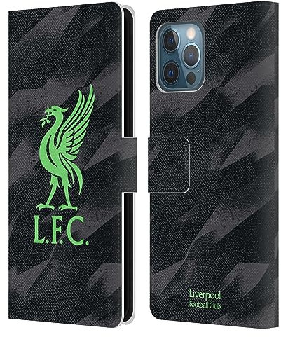 Head Case Designs Officially Licensed Liverpool Football Club Home Goalkeeper Kit 2023/24 Leather Wallet Case Compatible With Apple iPhone 12 Pro Max