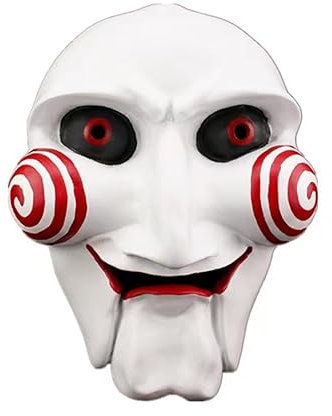 KAROON Cosplay Mask, Saw The Jigsaw Killer John Kramer Painted Props Portable Horror Mask for Halloween Cosplay