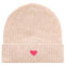 Zwillingsherz Grobstrick-Wintermütze aus 100% Kaschmir - Hochwertige Unisex Strickmütze Herz Patch für Damen Jungen Mädchen - Hat – One Size – Cashmere – warm & weich im Frühjahr Herbst & Winter