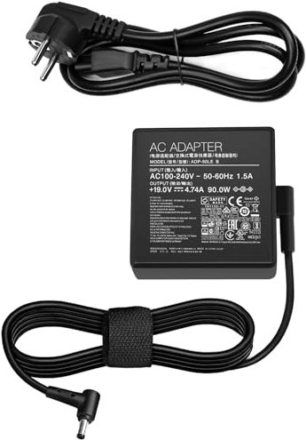 90W Netzteil für Asus ROG Strix/Swift, TUF Gaming Monitor, Vivo AiO, VivoPC, VivoMini, Zen AiO, Chromebox 3 Q550L U56E X53E X551M X555L Laptop Ladegerät 90W 5.5 * 2.5mm