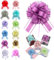 Große Geschenkschleife, 36 Stücks Bunt Geschenk Schleife mit Metallische Geschenkbänder, Gift Bows Large, Ziehschleife ø 18cm, Pull Bögen, Dekoschleifen für Verpacken Hochzeit Geburtstag Weihnachten