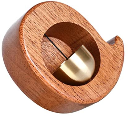 OUSIKA 4pcs Wooden Bell Wood Wireless Doorbell Entrance Door Chime Home Door Decor Antique Shopkeepers Bell Vintage Door Bell Fashion Wind Chime Bells Dinner Party Login Knocker Metal