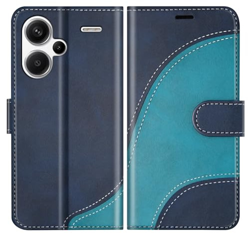 BoxTii Cover per Xiaomi Redmi Note 13 PRO Plus 5G, Custodia in PU Pelle Portafoglio, Magnetica Cover a Libro con Slot per Schede per Redmi Note 13 PRO Plus 5G, Blu