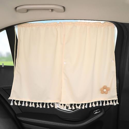 Gardinen Kurz, 140 * 80cm Verdunklungsvorhänge für Raumteiler aus Baumwollstoff, Doppelt Öffnend Schiebegardinen Blickdicht Luftig Modern Langlebig Anwendbar auf Küchen Kinderzimmer Wohnwagen