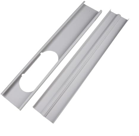 Sileduove Einstellbare Fenstergleit Kit Platte Klimaanlage Windschutz, Fensterabdichtung für Mobile Klimageräte, Tragbare Klimaanlage Block Platte für Fenster Rutsche Kit mit Schrauben(2PCS)
