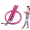 EIROVYA 1 Comba de Saltar de Aluminio Ajustable,Cuerda de Saltar Profesional con Cable de Acero, Mangos antideslizantes de aluminio, Diseño Ergonómico y Duradero para Fitness, Boxeo y Cardio(rosa)