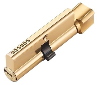 Barillet Porte D'entrée,Serrure Porte D'entrée 1 pièces serrure à cylindre de porte ton argent matériel intérieur en aluminium 3 clés serrure de porte antivol sécurité à domicile cylindre de serrure d