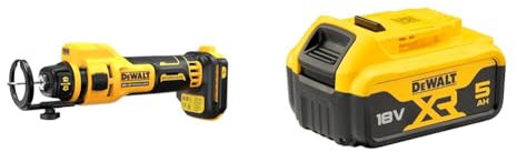 DEWALT DCE555N-XJ - Brushless Cut-Off Saw for XR 18V Drywall, 26,000 RPM, LED Light, Includes 3.2mm and 6.4mm Collets + DEWALT Battery