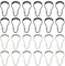 Crochets De Rideau De Douche 24 Pièces, Anneaux De Rideau De Douche En Métal, Accessoires De Salle De Bain, Accessoires D'Installation De Rideau De Douche, Outils De Fixation De Rideau De Douche
