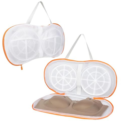 2 Stück BH Wäschenetz Groß Waschbeutel mit Anti-Verformungs Stützrahmen BH Netz Bra Waschbeutel für Waschmaschine