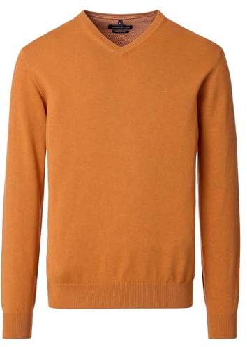 CASAMODA - Herren Pullover mit V-Ausschnitt (004430), Größe:3XL, Farbe:Orange (488)
