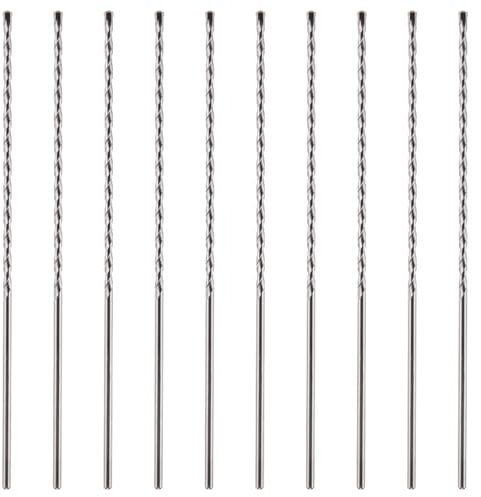 10 Pack Of 6.5mm x 400mm Long TCT Masonry Drill Bits – For Concrete, Brick, Stone, Porcelain Ceramic Tiles Plastic Wood – Masonry Drill Bits Set For Standard Rotary Drills & Hammer Drills (NOT SDS)