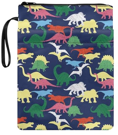 Buchumschlag Dino Teenager Jungen Erwachsene Cartoon Dinosaurier Druck Hardcover s Geschenk Liebhaber Bücher Protector Pounch mit Reißverschluss
