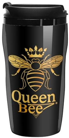Queen Bee Travel Coffee Mug with Lid Insulated Double Wall Tumbler Cup Queen Bee