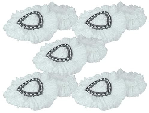 vhbw 10x Cabezal fregona reemplaza Vileda 152623 para fregona - Repuesto, Microfibra, Negro/Blanco