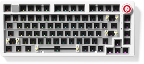 CORBOBO LEOBOG Hi75C Upgraded Wired Mechanical Keyboard Kit – Aluminum Alloy Gasket Mount 75% Barebones DIY Base with Hot Swap, RGB Backlighting & Volume Knob – Enhanced Custom Gaming Keyboard Build