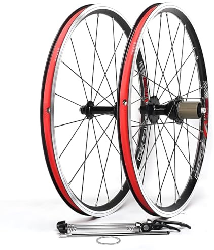 20 Zoll Fahrradradsatz 406/451 BMX Felge C/V-Bremse Fahrrad Falt Laufrad QR 74/130 Mm Vorder-/Hinterrad Laufräder 16/24 Loch Naben Für 8/9/10/11-fach Schwungrad(Black,451)