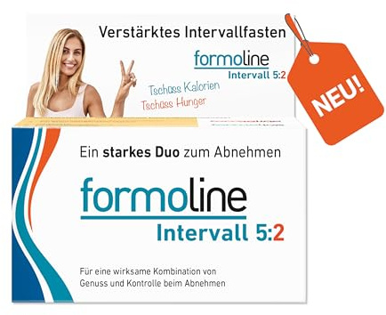 formoline Intervall 5:2 Kombi zur Gewichtsreduktion beim Intervallfasten | Unterstützt die 5:2 Intervallfasten-Methode (5 Essenstage, 2 Fastentage) mit Fettbindung und Sättigungsgefühl.
