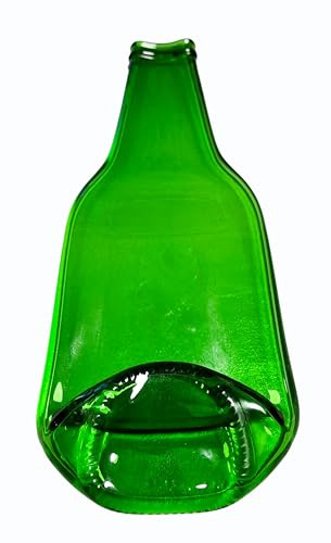 Recycled Glass Spoon Rest, 33 cl Beer Bottle, Melted, Handmade, Green