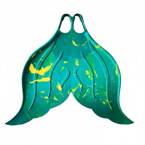 Lljsszr Monopalme de Natation Entraînement Sirène Design Queue Entière Silicone Stable Nage Nageoire Offre Une Expérience Immersive Adaptée pour Séances d'apprentissage Ludique , Bleu Océan , 33-36
