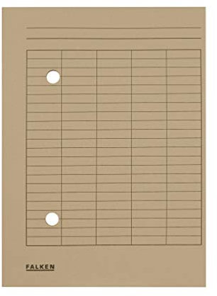 Original Falken 100er Pack Umlaufmappe. Made in Germany. Aus Recycling-Karton für DIN A4 mit 2-seitiger Organisationsdruck grau Blauer Engel Hefter ideal für Büro,Schule und mobile Organisation