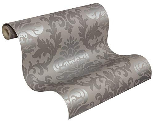 Rasch 148213 Papiertapete Muster Ornament silber-grau
