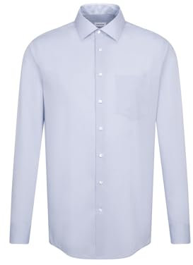 Seidensticker Regular Bügelfrei Kent Langarm, Camisa para Hombre, Azul (Hellblau 1.003), 47
